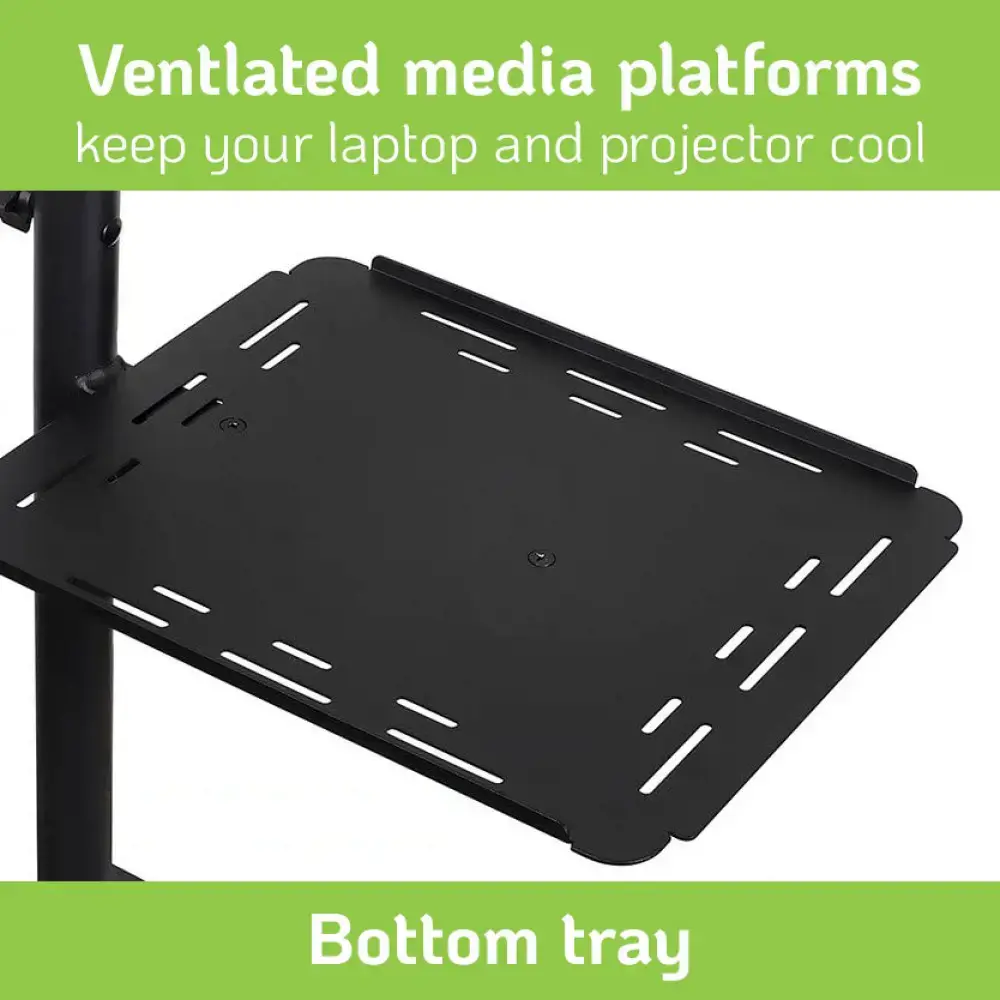 Techly ICA-TB TPM-10, Black, Plastic, Steel, 10 kg, 950 - 1450 mm, -12 - 12°, 502 mm