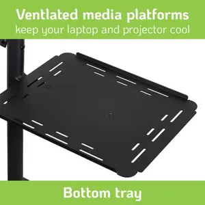 Techly ICA-TB TPM-10, Black, Plastic, Steel, 10 kg, 950 - 1450 mm, -12 - 12°, 502 mm