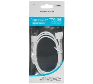 "Vivanco" kabelis Polybag USB-C duomenų 1 m (39452)