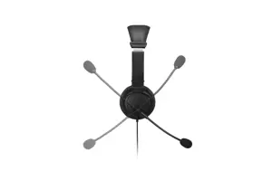 "Kensington Classic USB-A" ausinės su mikrofonu ir garsumo valdymu, laidinės, biuro / skambučių centras, ausinės, juodos spalvos