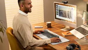 Logitech Signature Slim Solar+ K980 for Business Belaidė klaviatūra, RF+Bluetooth, US Int, Graphite