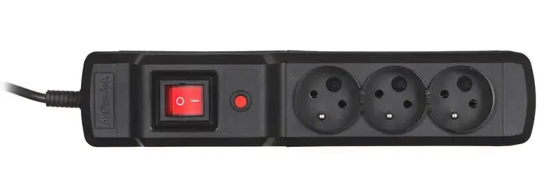 Activejet COMBO 3GN 5M juoda maitinimo juosta su laidu