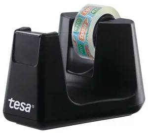 Stalinis lipnios juostelės dėklas TESA Easy Cut Smart su Tesafilm ekologiška ir skaidria juostele, …