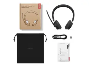 Lenovo Dual-Mode Wireless ANC Headset 6550 (USB-A, Teams) | 4XD1S19777 | Built-in microphone | Bluetooth | Black