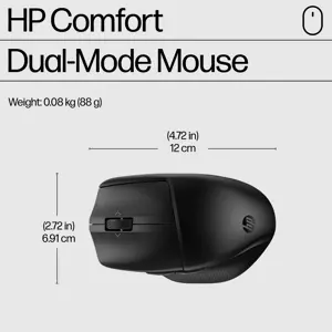 HP 685 Comfort Dual-Mode Keyboard and Mouse Combo, spill resistant - Black - US ENG