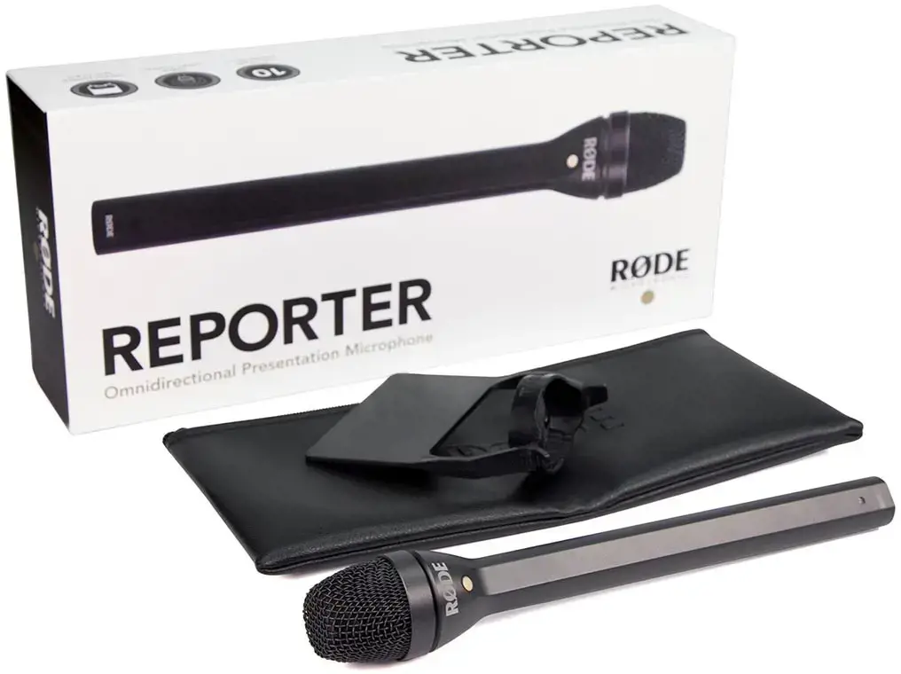 "RØDE Reporter Black" interviu mikrofonas