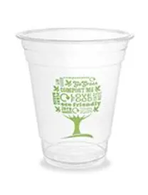 Vienkartinės stiklinės VEGWARE GreenTree, PLA, 360 ml, 50 vnt