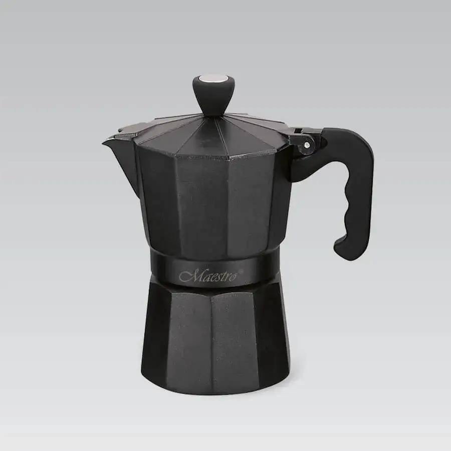 "Maestro" 3 puodelių kavos aparatas MR-1666-3-BLACK juodas