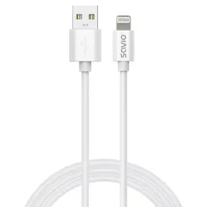 Savio Cl-193 USB cable USB 2.0 2 m USB A USB C/Lightning White
