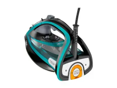 "Tefal Ultimate Pure FV9844", sausas ir garų lygintuvas, "Durilium Autoclean" padas, 2,5 m, 250 g/min, juodas, mėlynas, 60 g/min