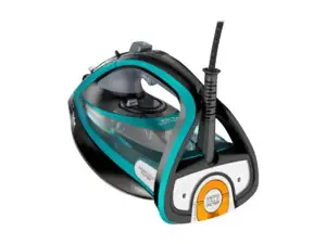 "Tefal Ultimate Pure FV9844", sausas ir garų lygintuvas, "Durilium Autoclean" padas, 2,5 m, 250 g/min, juodas, mėlynas, 60 g/min
