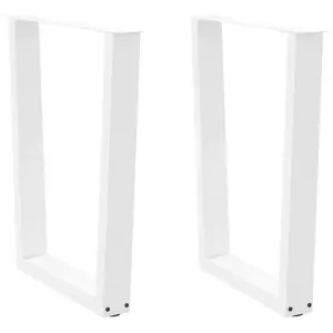 Valgomojo stalo kojelės, 2 vnt., baltos, 70x(72-73,3) cm, plienas, V formos