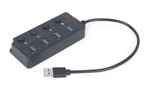 GEMBIRD 4 prievadų USB šakotuvas 1 x USB 3.1 + 3 x USB 2.0 juodas