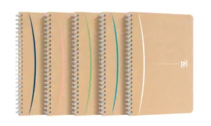 Sąsiuvinis su spirale OXFORD Touareg, A5, perdibto popier., 180 lapų, langeliais