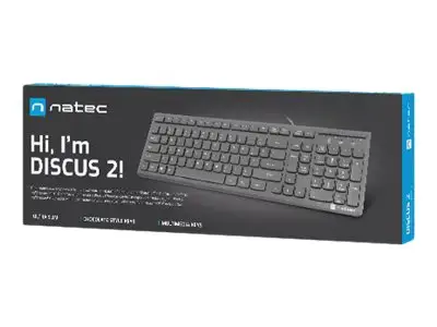 NATEC klaviatūra "Discus 2 US slim black