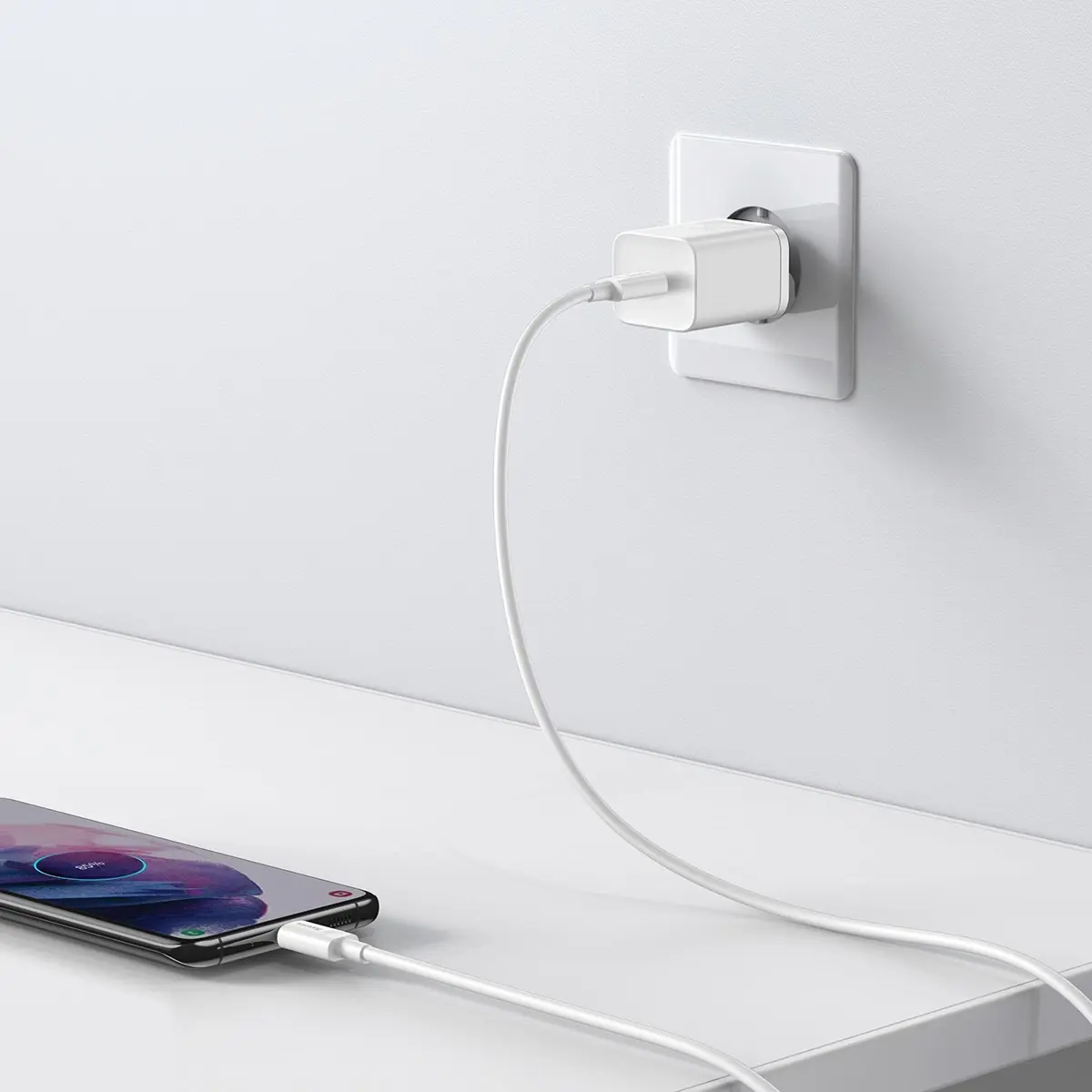 Baseus Super Si Quick Charger 1C 25W with USB-C cable for USB-C 1m (white)