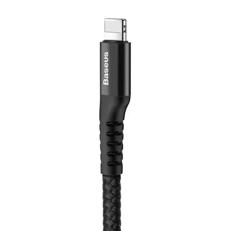 Kabelis Baseus spiralinis USB2.0 A kištukas - IP lightning kištukas 1 m. su nailoniniu šarvu Fish ey