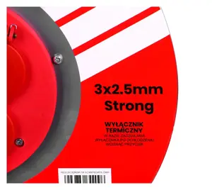 VERTEX PB25METAL 3x2,5 mm juodos spalvos prailginimo kabelis