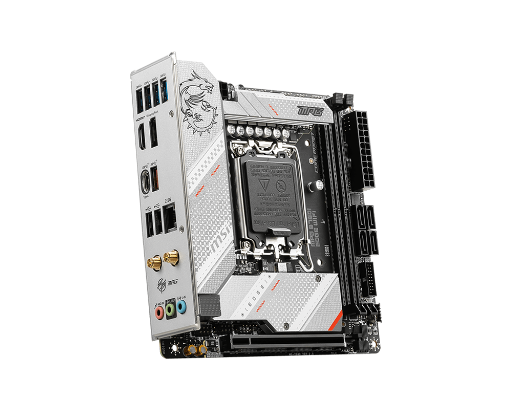 MSI MPG B760I EDGE WIFI, "Intel", LGA 1700, "Intel® Celeron®", "Intel® Pentium® Gold", LGA 1700, DDR5-SDRAM, 96 GB