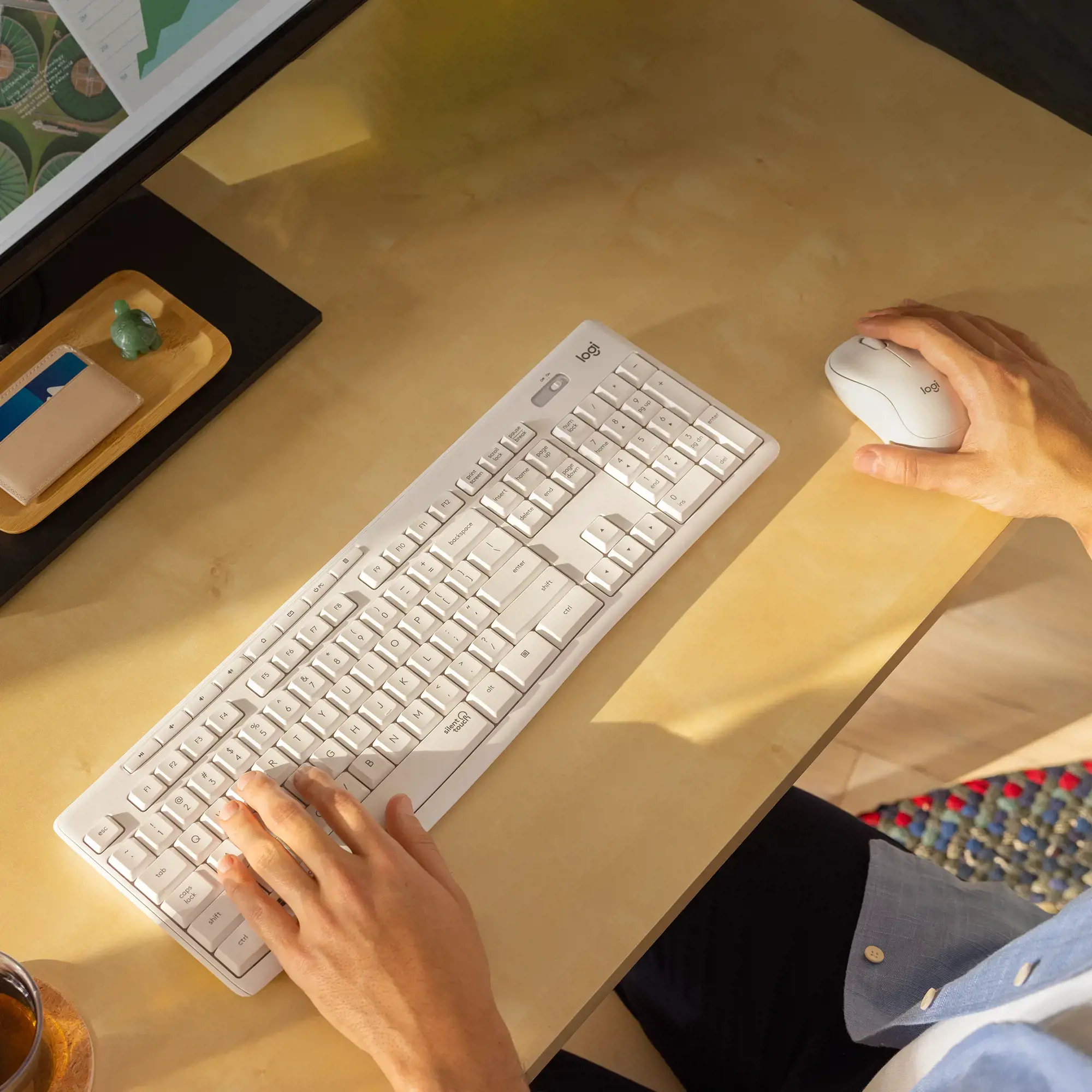 "LOGITECH MK295 Silent Wireless Combo" - OFF WHITE - US INTL - INTNL