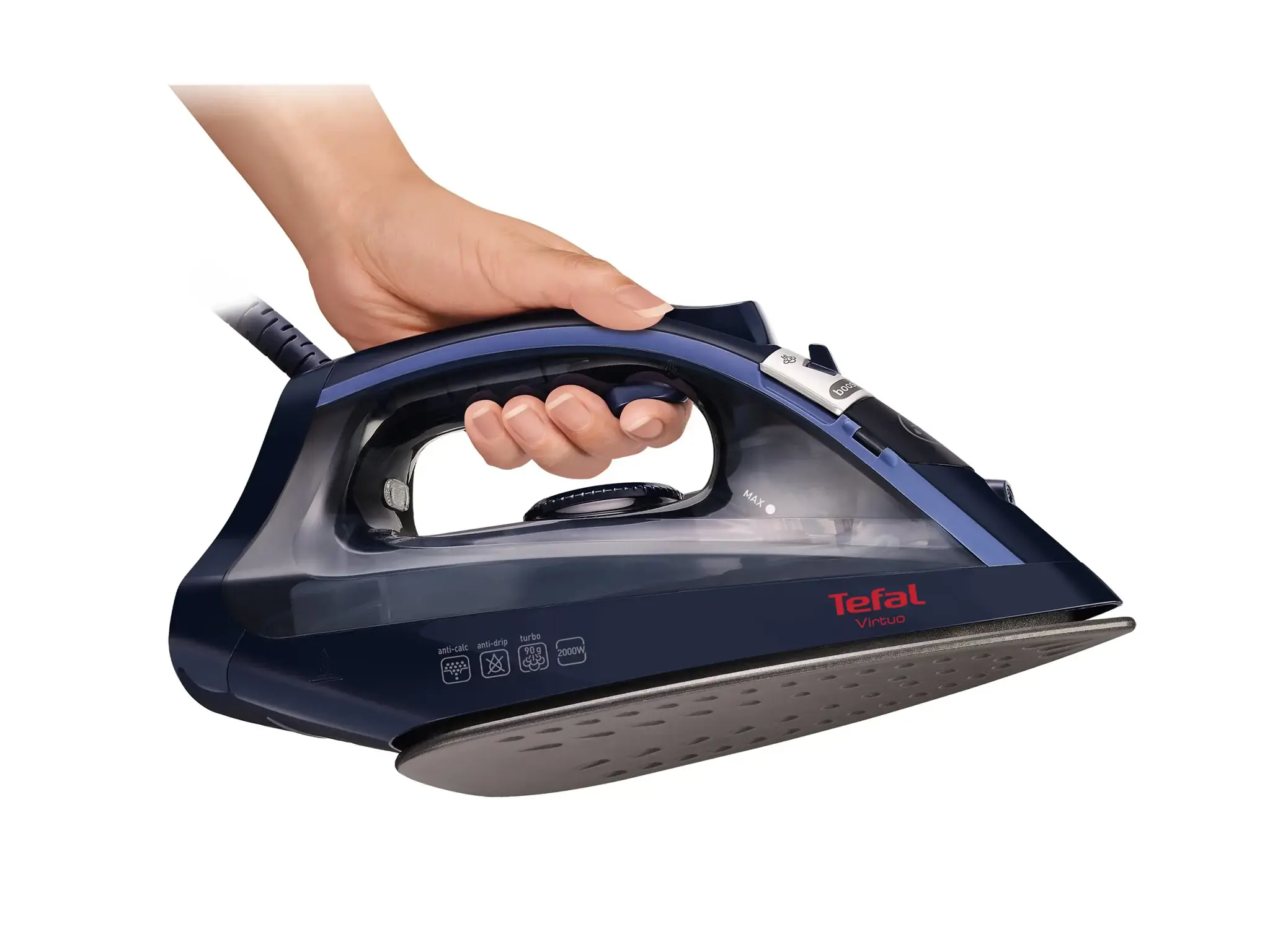 "Tefal Virtuo FV 1713", sausas ir garų lygintuvas, 90 g/min, mėlynas, 24 g/min, 2000 W