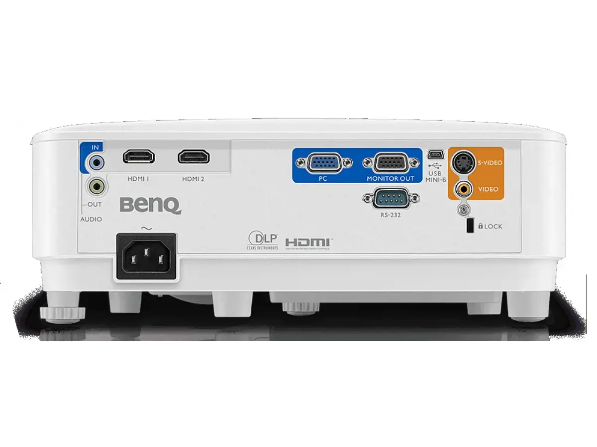 BENQ MW550 DLP projektorius 3 600 ANSI liumenų WXGA 1280x800 20000:1 16:10 3D-fahig RS232 HDMI USB1x2W D-Sub Smart Eco