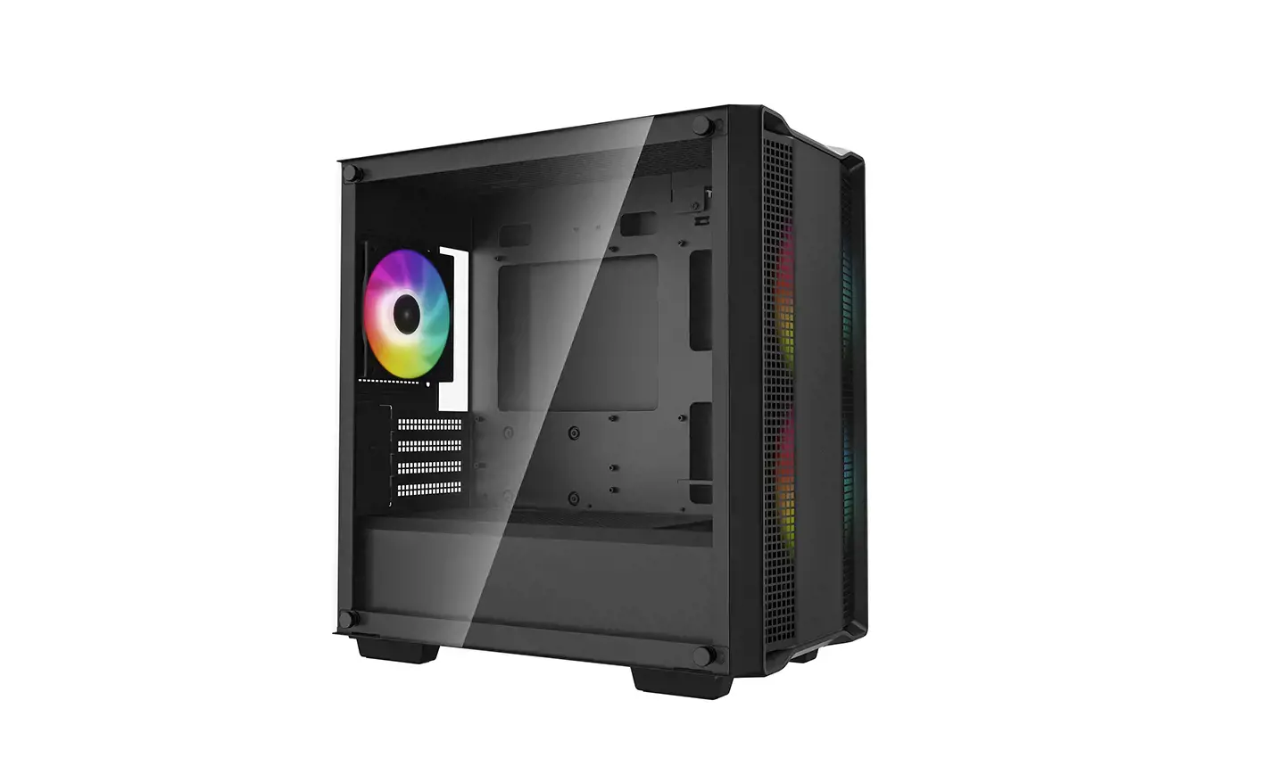 DeepCool CC360 ARGB, Mini Tower, Kompiuteris, Juoda, micro ATX, Mini-ITX, ABS, Plienas, Grūdintas stiklas, Multi