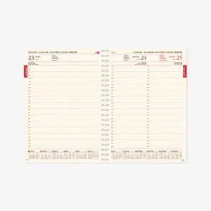 Kalendorius SENATOR DAY Spirex 2026, A4, PU, tamsiai ruda