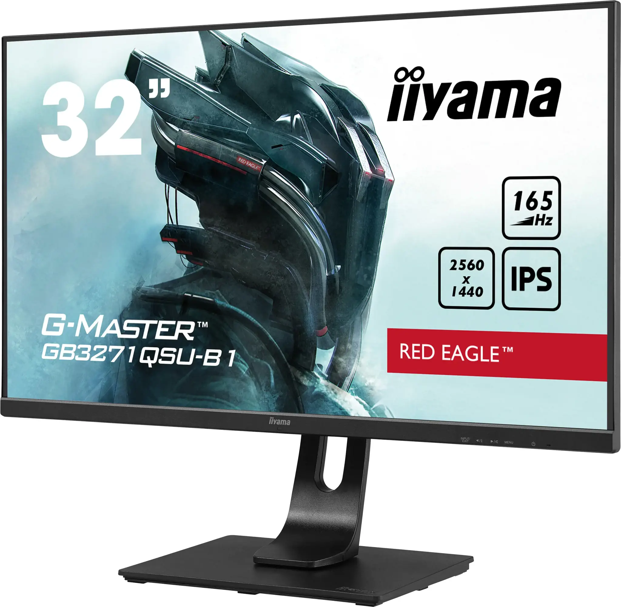 Monitorius iiyama G-MASTER GB3271QSU-B1, 80 cm (31.5"), 2560 x 1440 pixels, Wide Quad HD, LED, 1 ms, Black