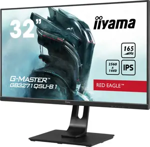 Monitorius iiyama G-MASTER GB3271QSU-B1, 80 cm (31.5"), 2560 x 1440 pixels, Wide Quad HD, LED, 1 ms, Black