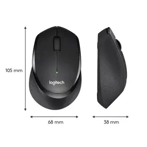 LOGITECH M330 Silent Plus Black - 2,4 GHz - EMEA