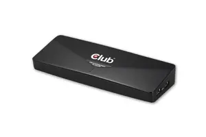 CLUB3D CSV-3103D The Club 3D Universal USB 3.1 Gen 1 UHD 4K Docking station DisplayLink™, Wired, USB 3.2 Gen 1 (3.1 Gen 1) Type-A, 1.4a, USB, 10,100,1000 Mbit/s, Black
