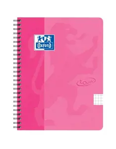 Sąsiuvinis su spirale OXFORD TOUCH, A5+, 70 lapų, langeliais, rožinė sp.