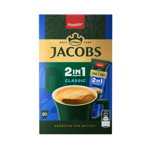 Kavos gėrimas JACOBS Original 2in1,20x12,4g dėžutė