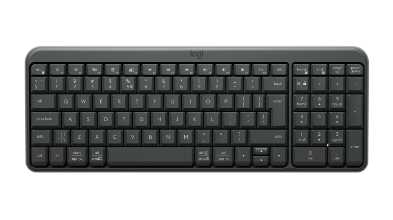 Logitech K250 Compact Belaidė klaviatūra, Bluetooth, US Int, Graphite