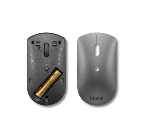 "Lenovo ThinkBook", dvipusis, optinis, "Bluetooth", 2400 DPI, pilkas