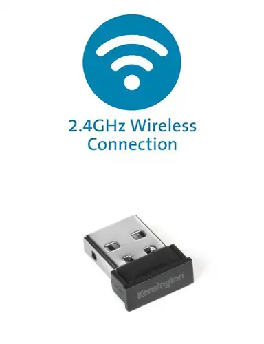 "Kensington Pro Fit® Ergo" belaidė pelė juodos spalvos, dešinioji ranka, RF belaidis ryšys + "Bluetooth", 1600 DPI, juoda