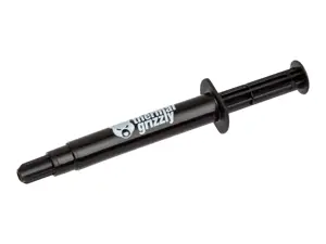 "Thermal Grizzly" šiluminis tepalas "Aeronaut" 1,5ml/3,8g Šilumos laidumas: 8,5 W/mk; šiluminė varža: 0,0129 K/W; elektrinis laidumas*: 0 pS/m; klampumas: 110-160 Pas; temperatūra: -150 °C / +200 °C;