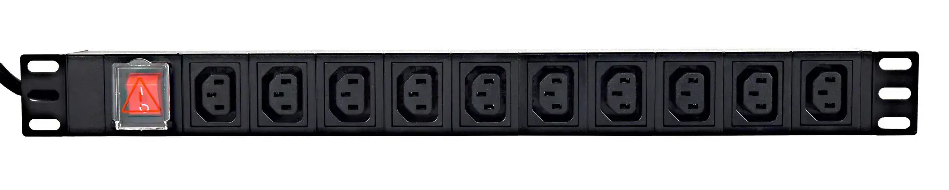GEMBIRD Power Distribution Unit PDU 10pcs C13 Sockets 1U 16A C19 Plug 2m Cable