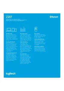 "Logitech Z207" "Bluetooth" kompiuterio garsiakalbiai, 2.0 kanalai, laidiniai ir belaidžiai, 10 W, balti
