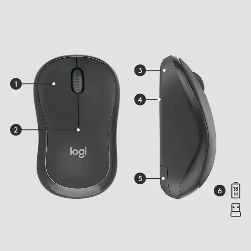 "LOGITECH MK295 Silent Wireless Combo" - GRAPHITE - JAV - INTNL