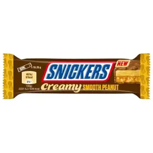 Pieninis šokoladas SNICKERS Creamy, su žemės riešutų kremu ir skrudintais riešutais, 36,5g