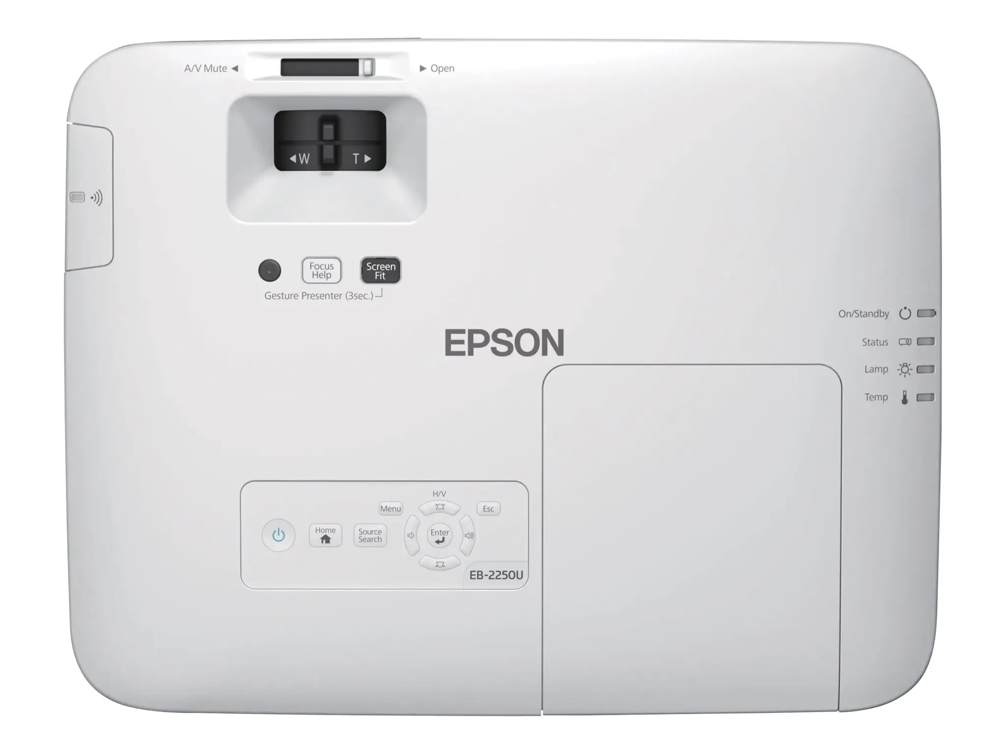 "Epson EB-2250U", 5000 ANSI liumenų, 3LCD, WUXGA (1920x1200), 15000:1, 16:10, 1270-7620 mm (50-300")