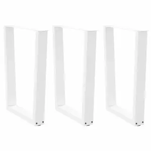 Valgomojo stalo kojos V formos 3 vnt Baltos 70x(72-73,3) cm