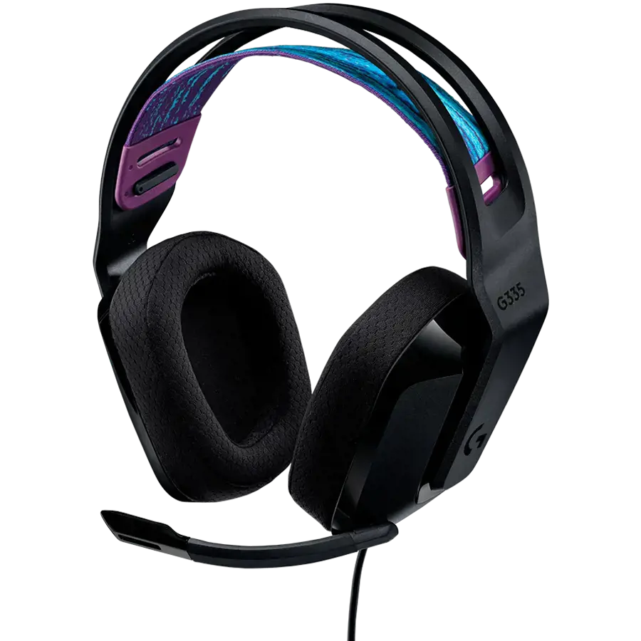 LOGITECH G335 laidinės žaidimų ausinės - BLACK - 3,5 MM