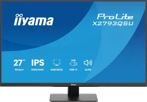iiyama ProLite X2793QSU-B1 computer monitor 68.6 cm (27") 2560 x 1440 pixels Quad HD LED Black