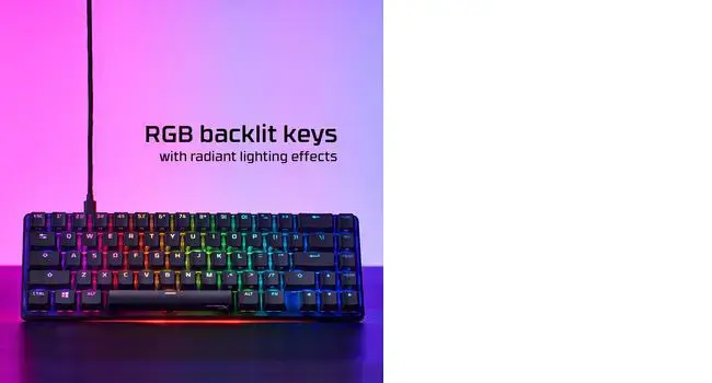 HyperX Alloy Origins 65 - Mechanical Gaming Keyboard - HX Red (NO Layout), 65%, Wired, USB, Mechanical, RGB LED, Black