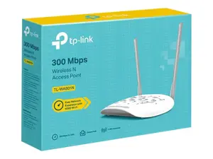 TP-Link 300 Mbps belaidis N prieigos taškas, 300 Mbit/s, 300 Mbit/s, 10 100 Mbit/s, 2,4-2,4835 GHz, IEEE 802.11b, IEEE 802.11g, IEEE 802.11n, IEEE 802.3, IEEE 802.3u, 15 dBm