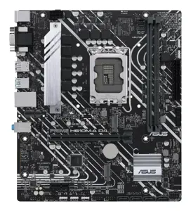 ASUS PRIME H610M-A D4-CSM, "Intel", LGA 1700, "Intel® Celeron®", "Intel® Core™ i3", "Intel® Core™ i5", "Intel® Core™ i7", "Intel® Core™ i9", "Intel® Pentium®", DDR4-SDRAM, LPDDR3-SDRAM, 64 GB, DIMM