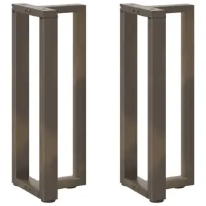 Konsolinio staliuko kojelės, T formos, 2 vnt., juodos, 38x25x(72-73) cm, plienas